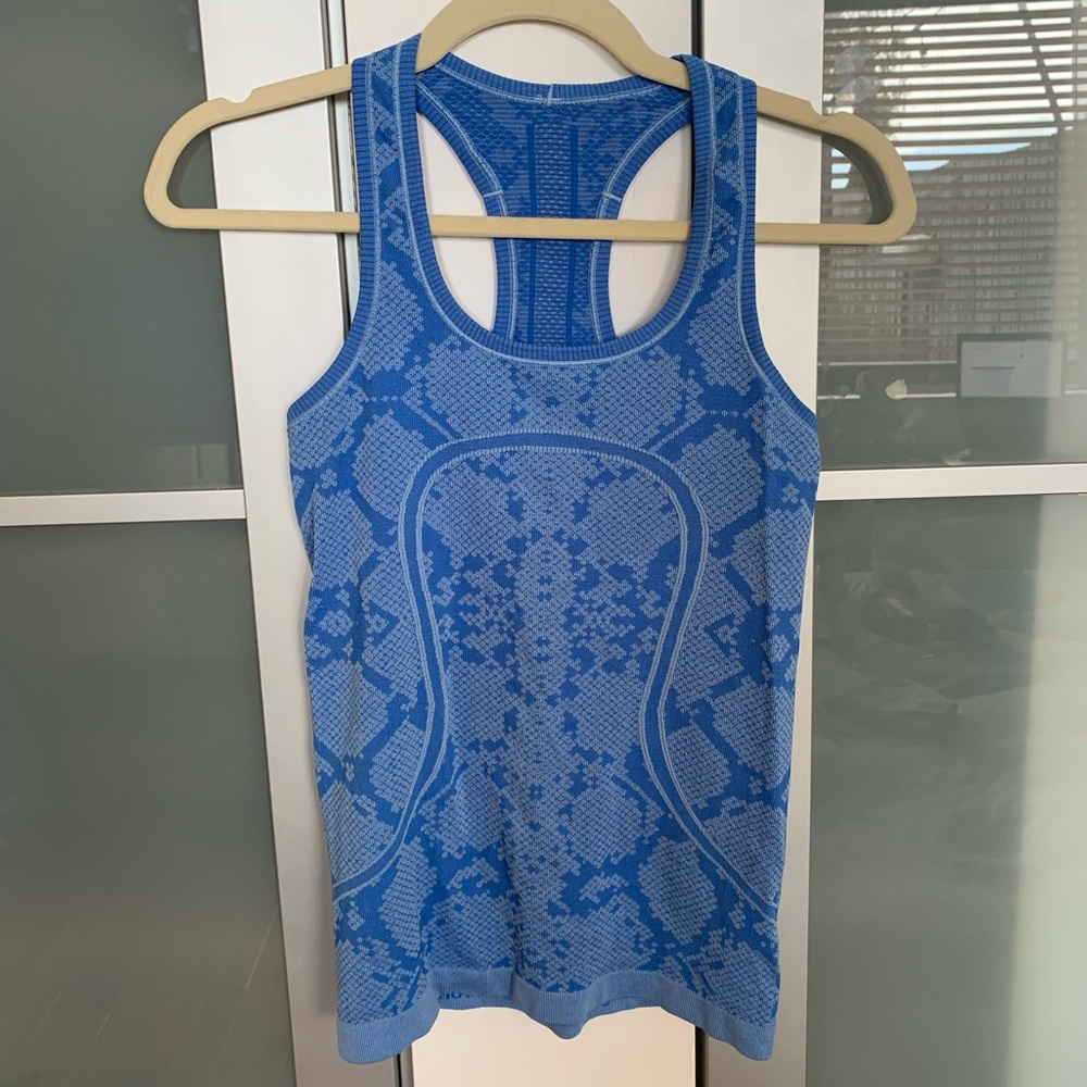 Blue Lululemon Racerback Workout Tank